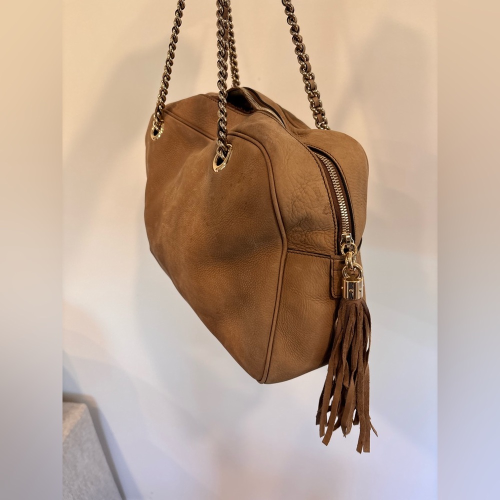 Gucci Soho Chain Shoulder Bag in tan leather (zipper needs repair) - Picture 4 of 16